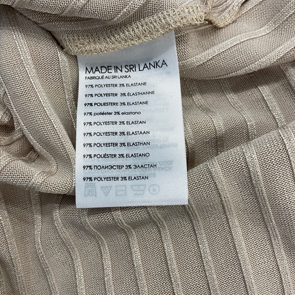 Club Monaco - One Shoulder Rib Top - Cream - Size XS - Picture 6 of 7